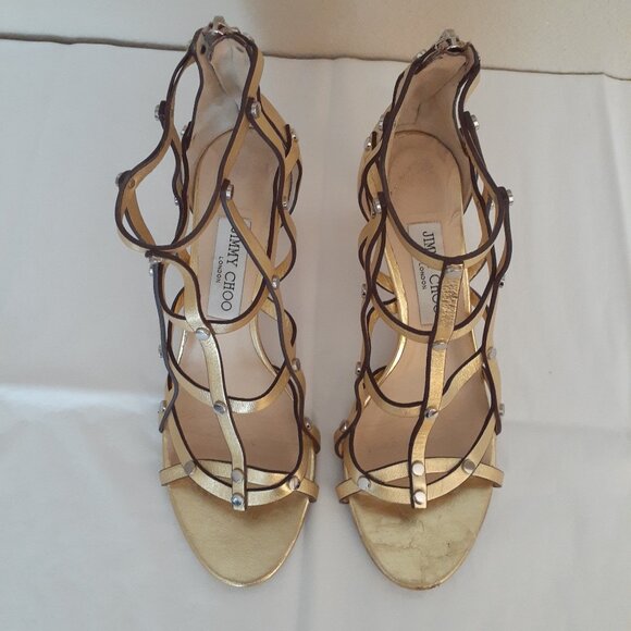 Jimmy Choo Cage Tina Sandals - Picture 4 of 14